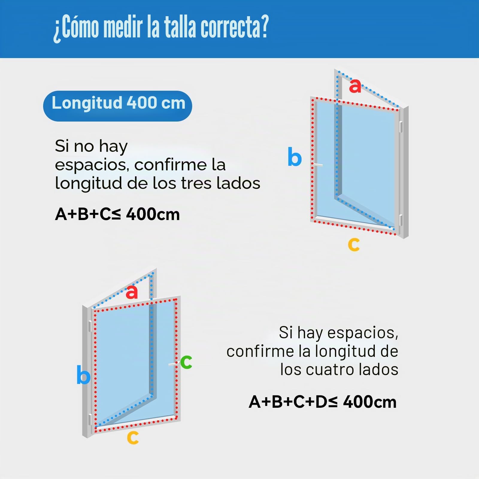 Sellador de Ventanas para Climatizadores Móviles, Junta de Ventana para Aires Condicionados Móviles, 400 CM, con ojal único y brida, sello triangular universal