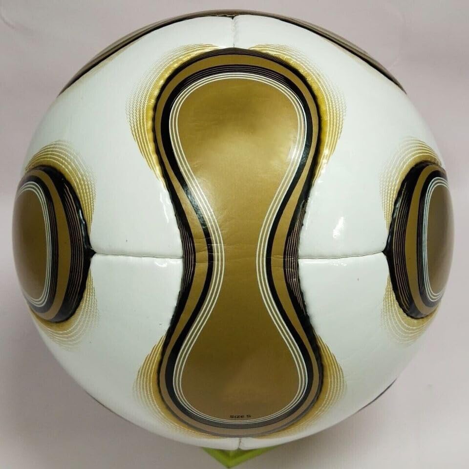 Miniatura 4 de Balón de fútbol dorado de primera calidad, tamaño oficial 5, pelota de juego de entrenamiento profesional y competencia, acabado metálico brillante,