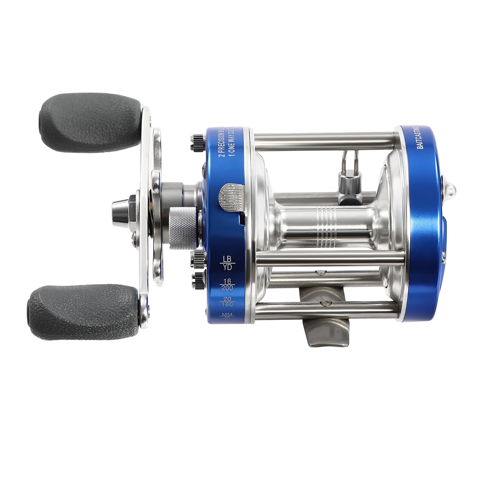 Fishing Reels, Baitcasting Fixed Spool Reel, 16 lbs-0.016 in Baitcasters, Anti-Reverse, Strong, Super Smooth Baitcaster Reels, Carp Fishing Reel Spinning 5.2:1 Gear, for Pike, Bass, Walleye, Left Sports & Outdoors