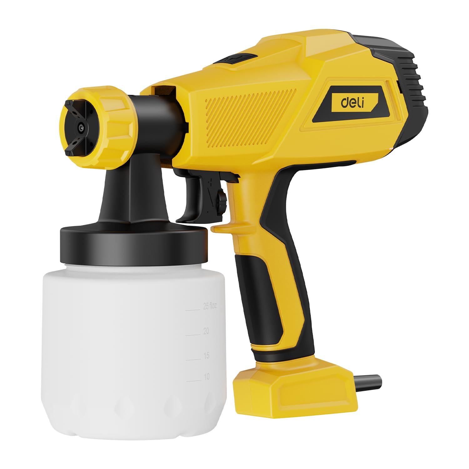 Deli EDC090 450W Electric Paint Sprayer Gun with Measuring Cup 800 ml Capacity 700 ml/RPM High-Pressure Spraying Machine for Painting Cars, Wood, Furniture, Wall and Woodworking (Pack of 1)-image-40