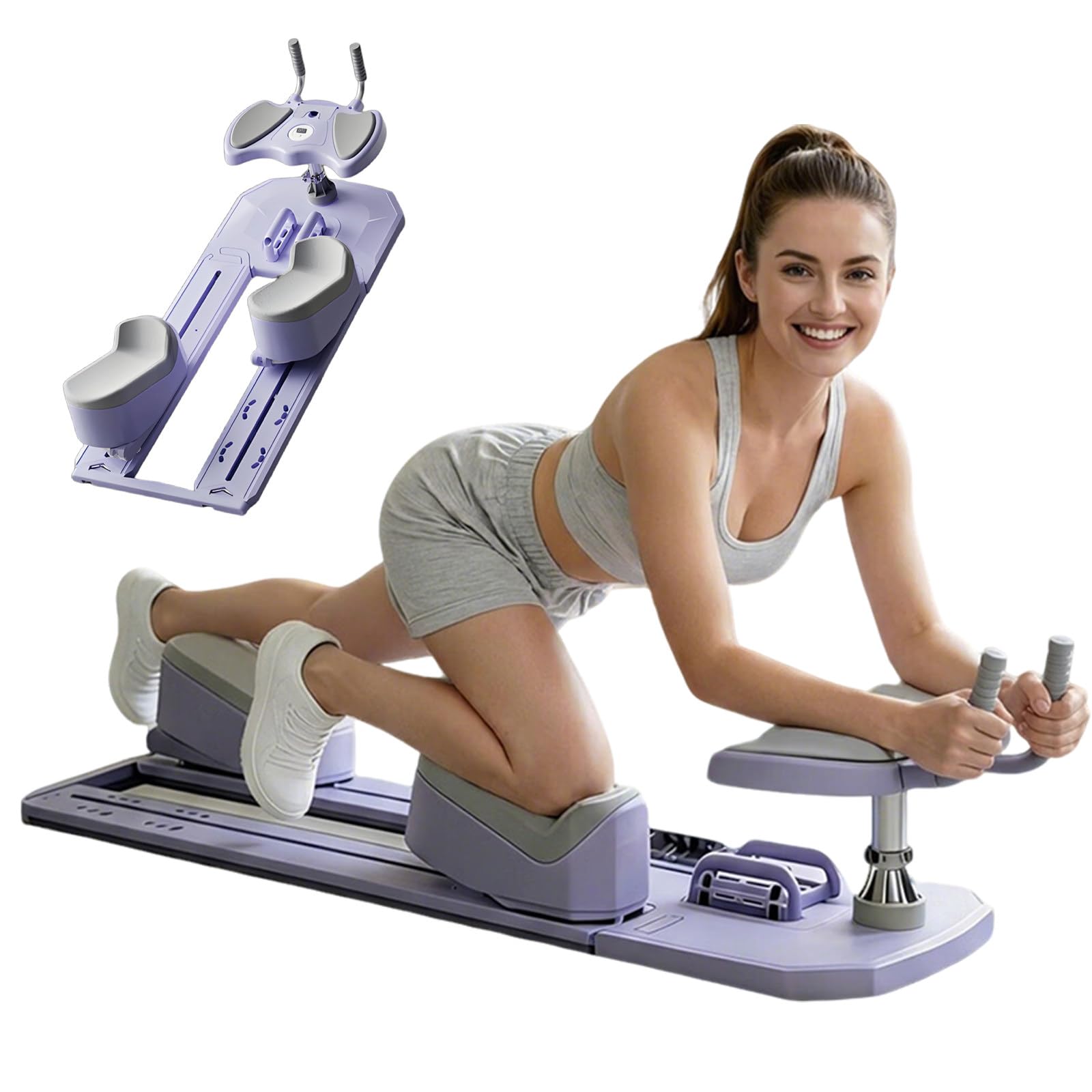JIYINGHUI Spine Twist & Stretch Trainer,6-in-1 Multi-Functional Ab Trainer,3-Level Adjustment,70CM Big Crawl,Max 507lbs/230 kg,Detachable,for Waist and Core Training Purple — image 1
