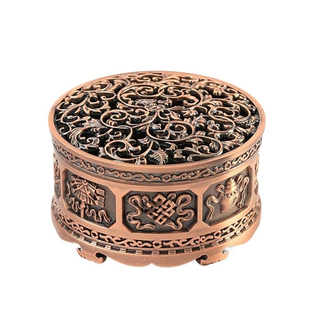 Incense Burner Home Alloys Incense Burner For Frankincense, Charcoal, Stick, Powder, Cone, Coil, And Tower(Multi-colored)
