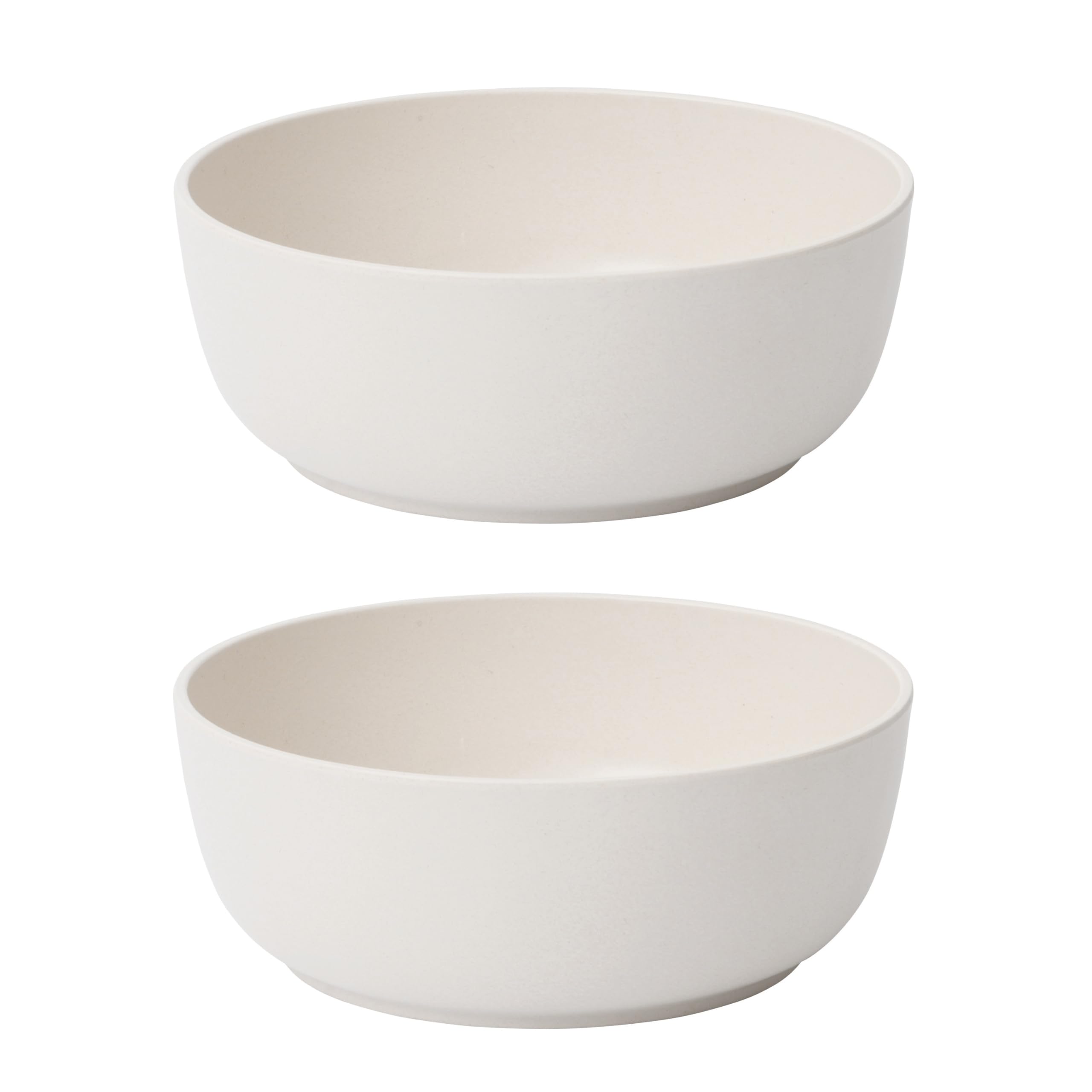 Leo Bamboo Fibre Serving Bowl Set, 2 Piece, 16cm, 16 x 16 x 6 cm, Beige
