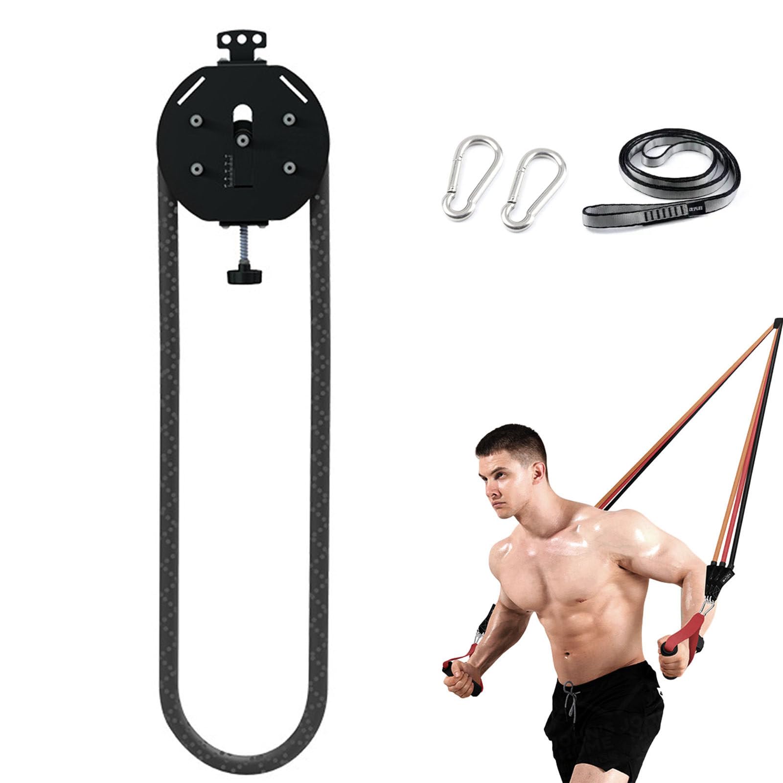 Allenatore a Cavo Continuo da 150 kg, Resistenza Regolabile 30 kg, Attrezzatura per Allenamento Total Body per Forza, HIIT, Cardio, Home Gym & Uso in Garage, Nessun Montaggio Richiesto