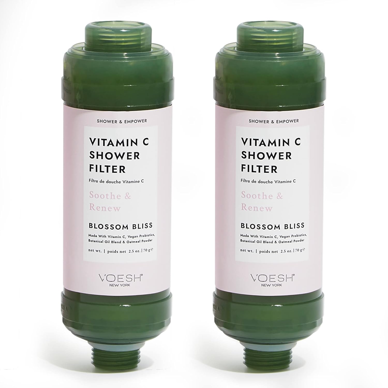 VOESH Vitamin C Shower Filter, Blossom Bliss, Shower Aromatherapy, Water Purifier, Water Softener, Vegan Probiotics, Spa Shower Head, Water Filter, Shower Self-Care