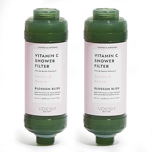 Miniatura 15 de VOESH Filtro de ducha de vitamina C, Aplastamiento de cítricos, aromaterapia de ducha, purificador de agua, suavizante de agua, probióticos veganos,