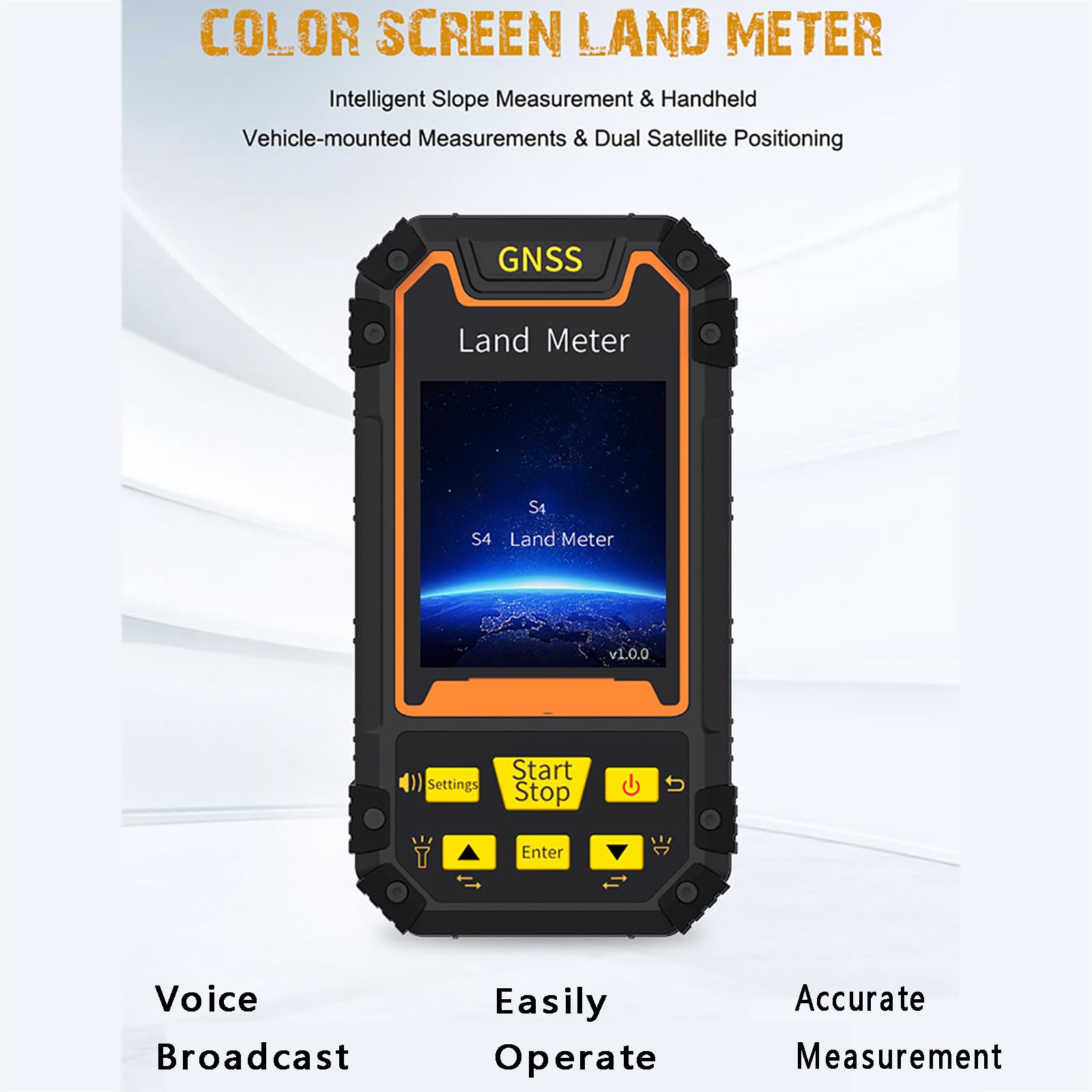 MObyat Appareil De Mesure GPS Portable, Géomètre GPS, Baromètre Intégré, Grand Écran Couleur, Clair Et Facile À Lire, Mesure De Haute Précision, pour La Mesure des Superficies Agricoles