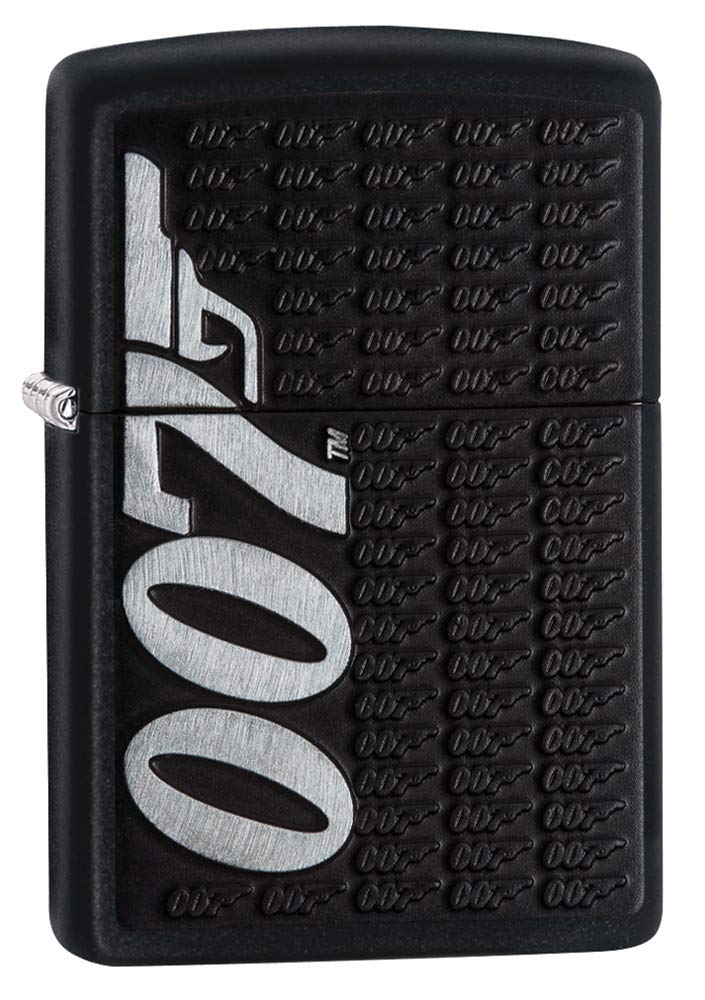 Mechero de bolsillo Zippo James Bond negro mate para llevar a diario