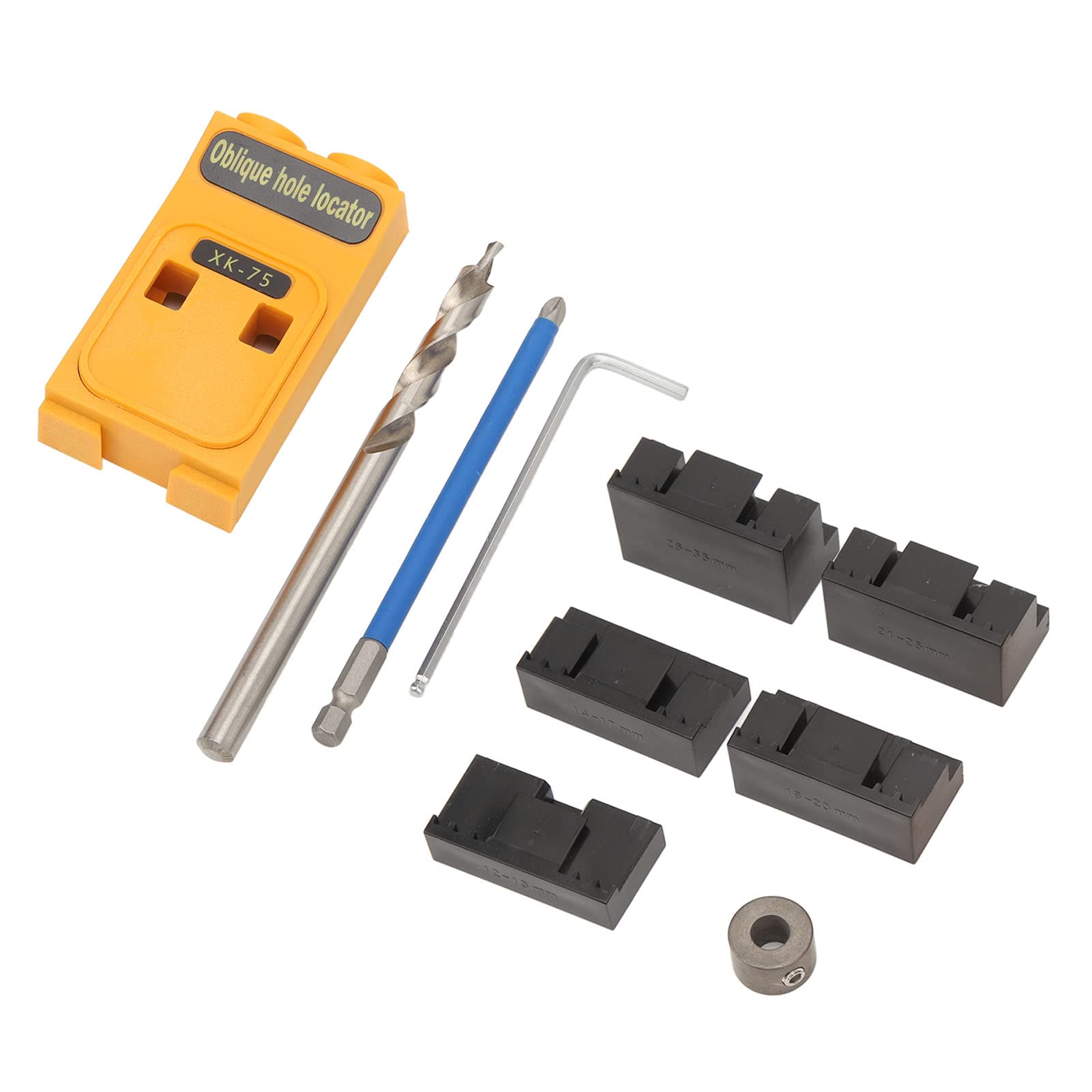 Kit con Portapiezas con Orificios Kit de de Plantilla de Madera de 2 Orificios Mini Juego de Herramientas para Trabajar la Madera para Proyectos de Carpintería