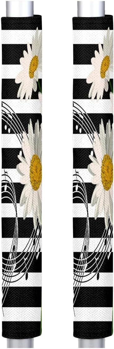 Daisies Refrigerator Door Handle Covers Set of 2,Kitchen Decor and Accessories Use on Kitchen Appliance Stove Oven Fridge Handle Cover Microwave Dishwasher Kitchen Accessories