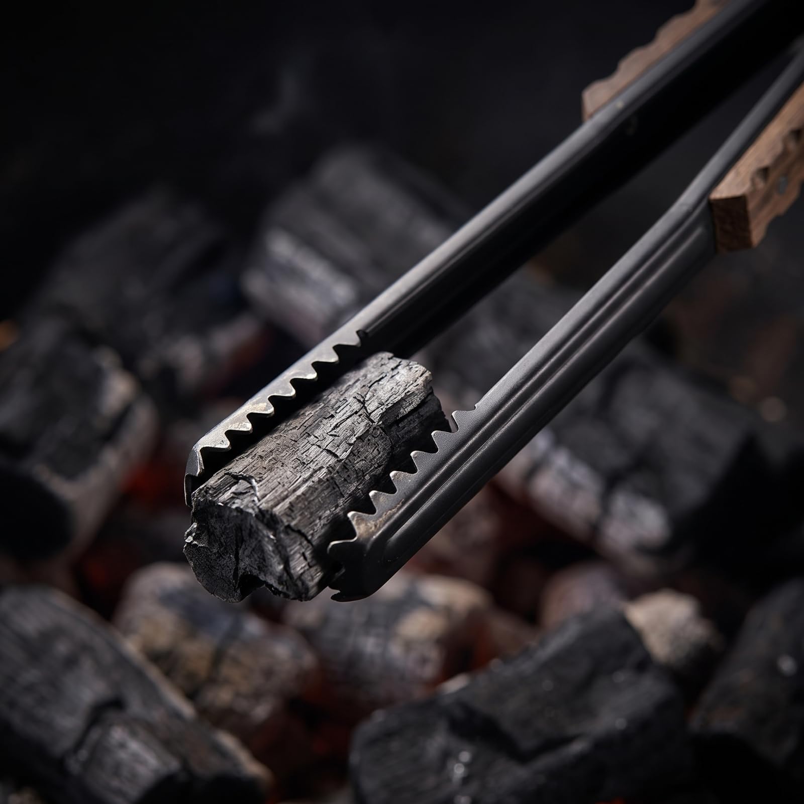 Pinza per Carbone Resistente Al Calore | Lunga, Pinza per Barbecue, Antiscivolo, Pinze, Campeggio