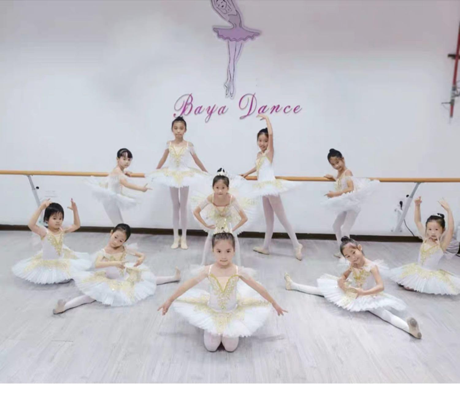 EFLALYHG Tutú con Bordado para niñas, Disfraz de Baile Estilo panqueque, Bailarina, Patinaje artístico, para Halloween, Carnaval y Baile.