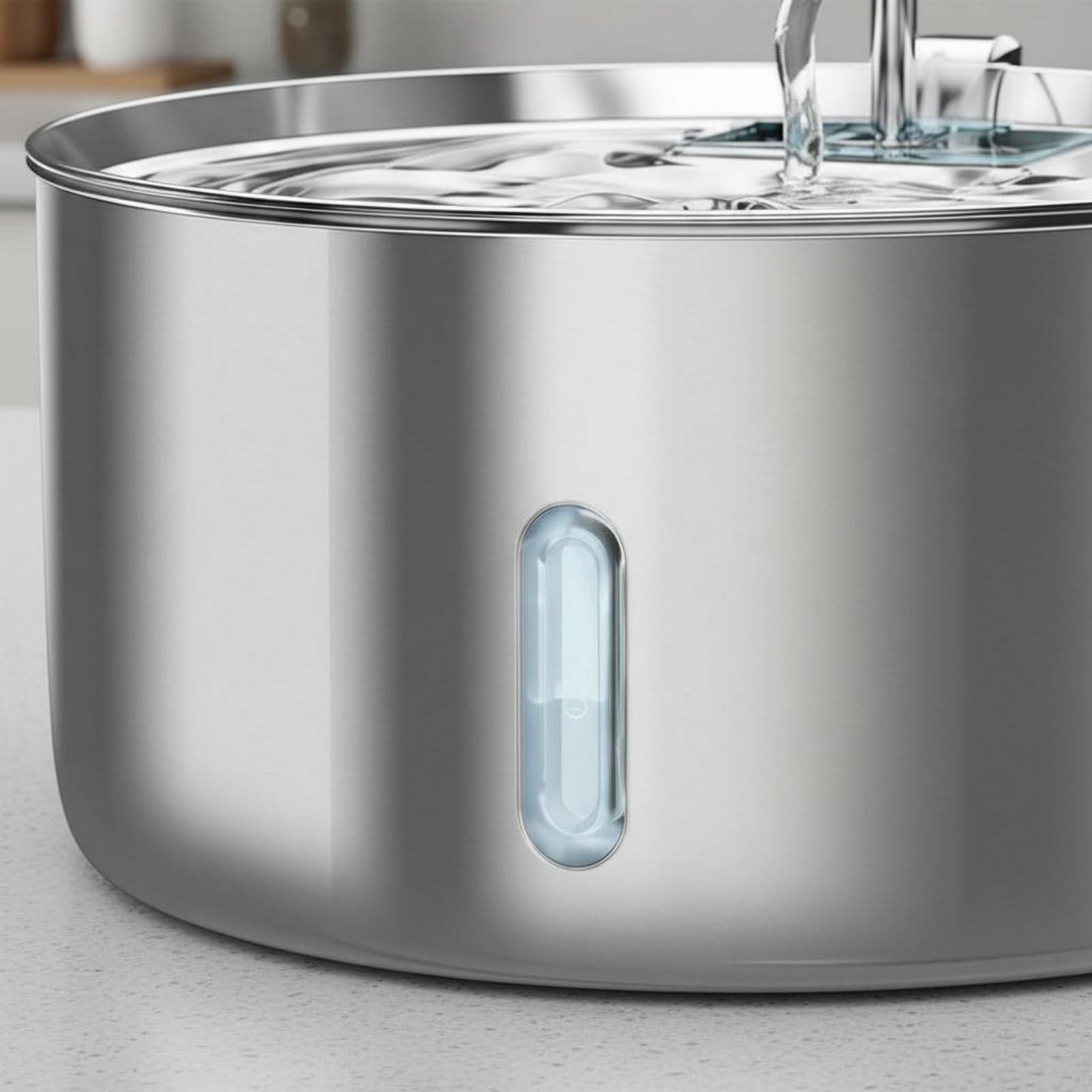 Abbeveratoio Grande da 7 Liters Trattiene Pelo e Polvere Abbeveratoio Automatico in Acciaio Inox Compatibile Beccuccio a T in Acciaio Inox per Cani