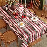SASTYBALE Mantel rectangular a cuadros rojo y blanco, comedor (60 x 84