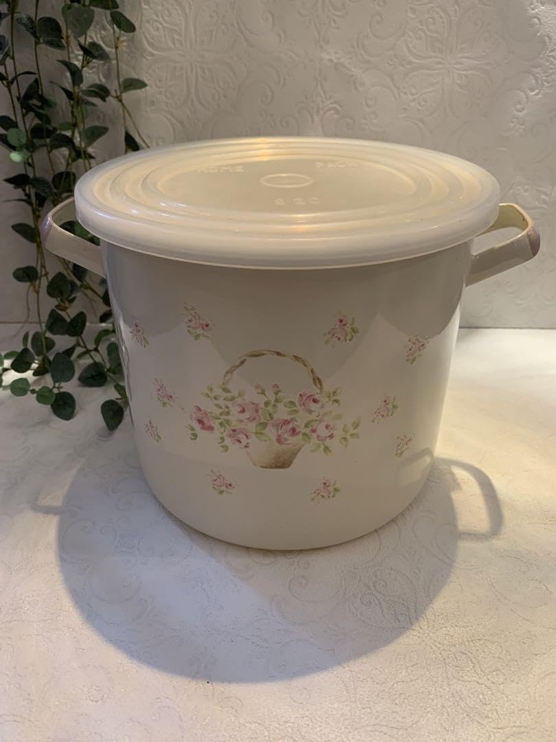 Amazon.co.jp: イマン ホーロー ストック容器 ローズバスケット : 産業