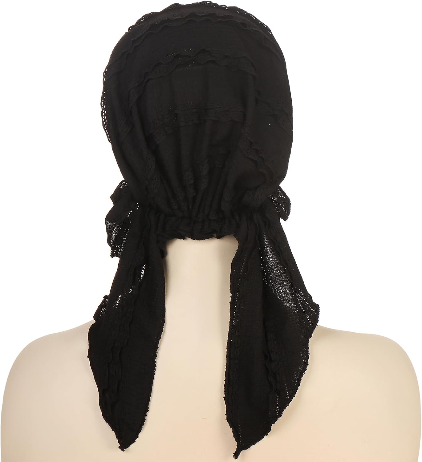 Pre Tied Headscarf for Women - Solid Chemo Bandana Headwrap Caps Cancer Turban Headwear Hair Cover image 5