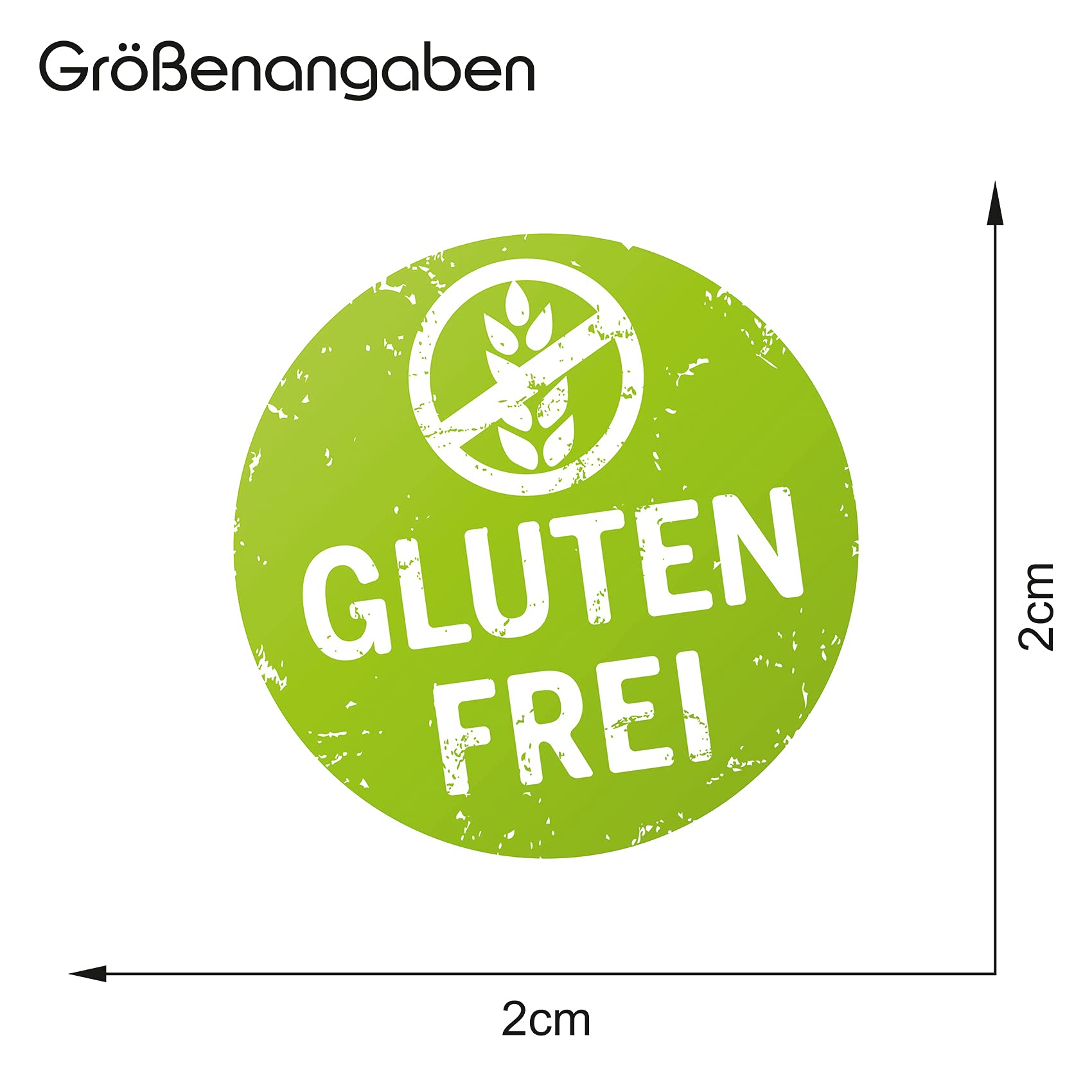 Finest Folia 500X Product Sticker Organic, Vegan, Gluten Free, Lactose Free, Vegetarian, Glutenfrei, R002 Glutenfrei - Image 2
