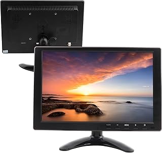 Jopwkuin 10.1" Portable Laptop Monitor, Pi Monitor with VGA/HDMI/BNC/AV/USB Port, FHD 1920x1080, 8ms Response Time, Gaming Monitors with 130°(H)*115°(V) Viewing Angle, for Notebooks, Computers, etc.