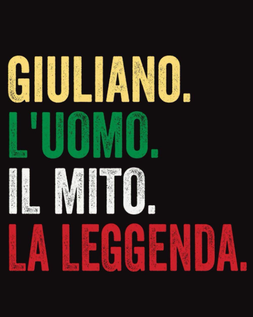 Giuliano L'uomo Il Mito La Leggenda: Diario a righe vuote con nome Giuliano sulla copertina, ottimo regalo per Giuliano, 120 pagine - (8x10) pollici