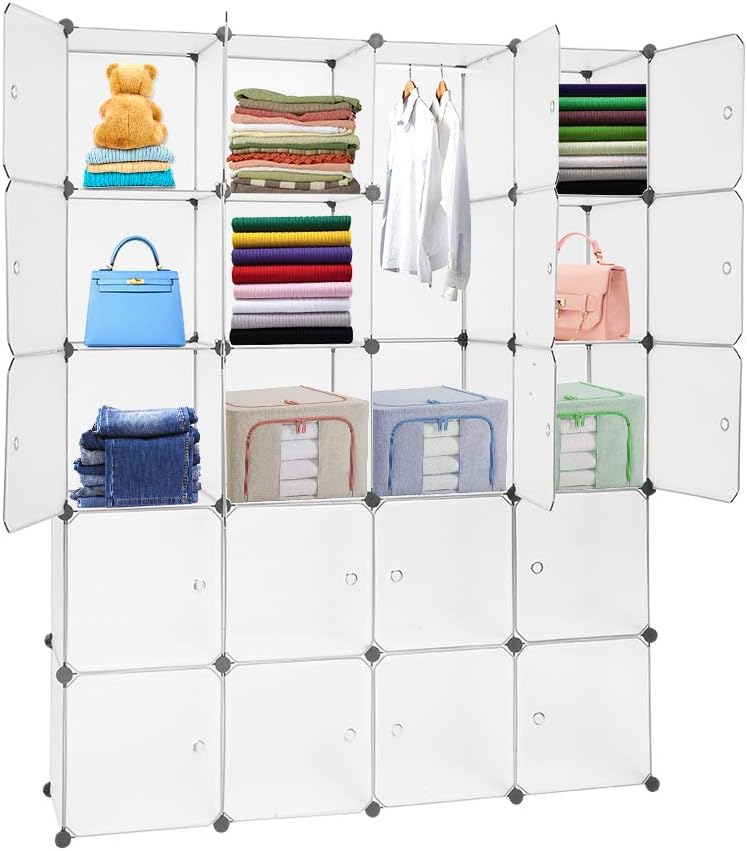 VINGLI Cube Storage Organizer, 20Cube Plastic Closet