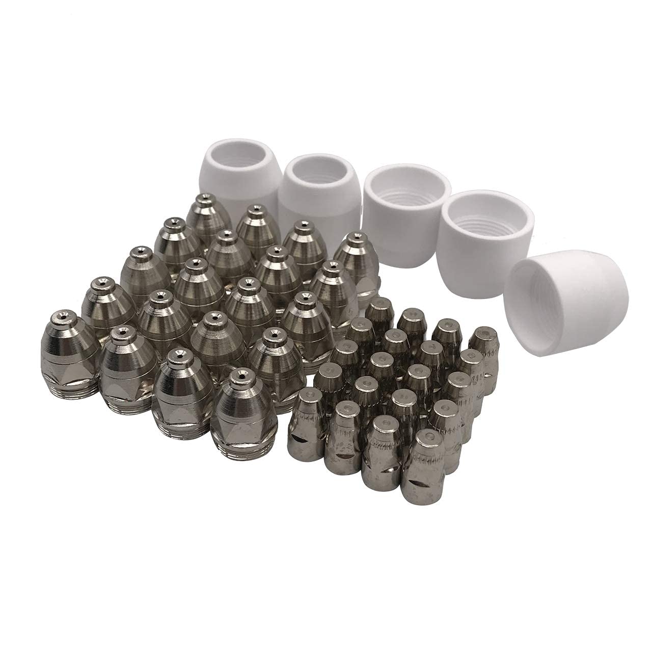 Magiin 45pcs P-80 Électrode Plasma Tip Buse 1.5 100Amp Plasma Torche Consommables Buse Découpeur Plasma Accessoire