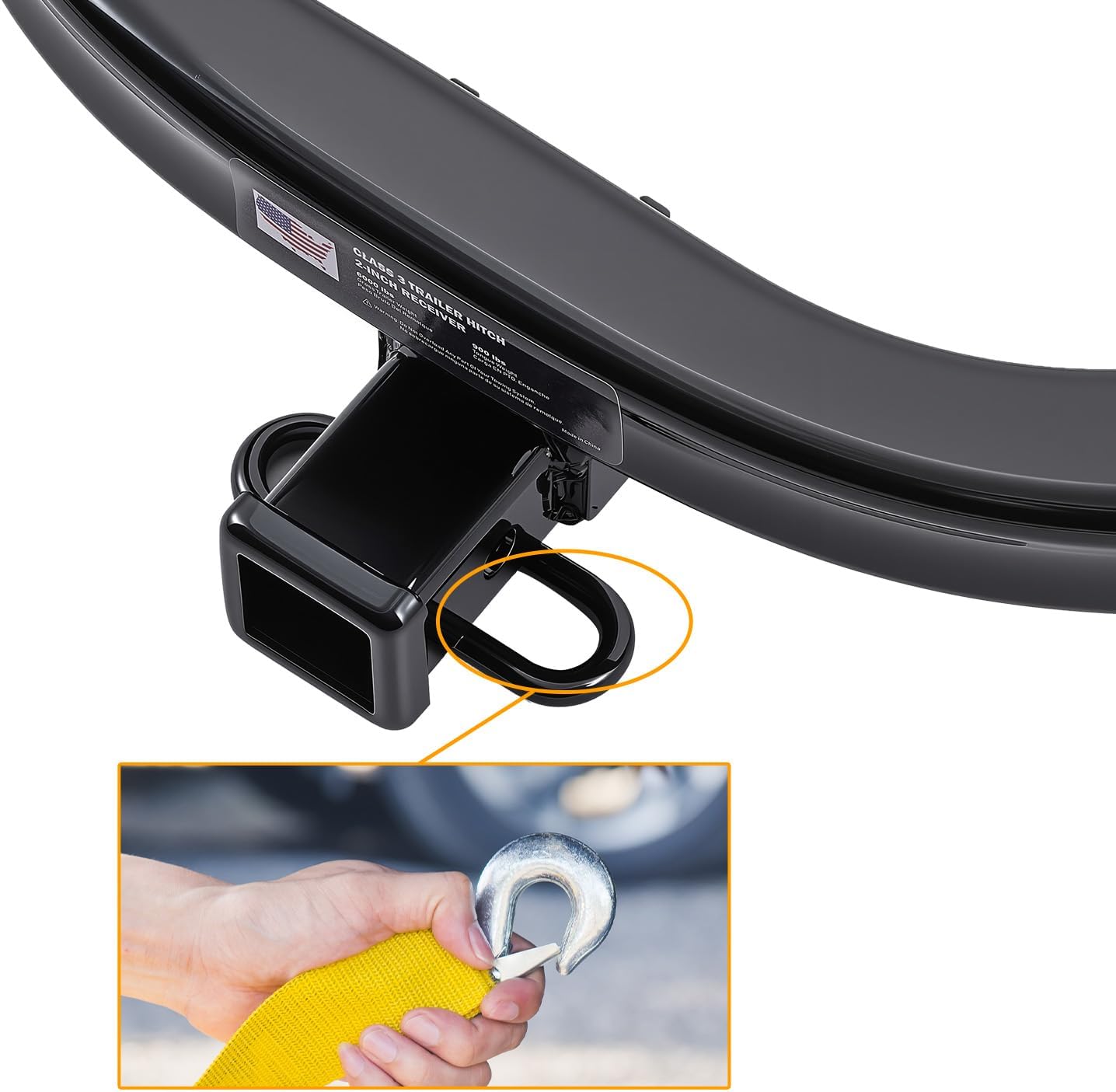 Class 3 Trailer Hitch 2-Inch Receiver Compatible with 2023–2025 Honda Pilot & 2022–2025 Acura MDX | 6,000 lbs GTW / 900 lbs TW | Heavy-Duty Custom Fit Tow Hitch