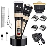 Tapromart Pet Dreamland Dog & Cat Grooming Kit Clippers, Low Noise, Electric Quiet, Rechargeable, Cordless, Pet Hair Thick Coats Clippers Trimmers Set, Suitable for Dogs, Cats, and Other Pets