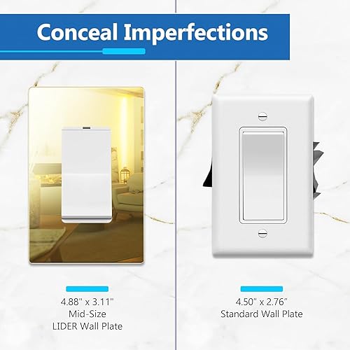 Miniatura 2 de LIDER Placa de pared decorativa, resistente a los impactos, acrílico espejado, plexiglás, acabado reflectante, actualización moderna, cubierta para