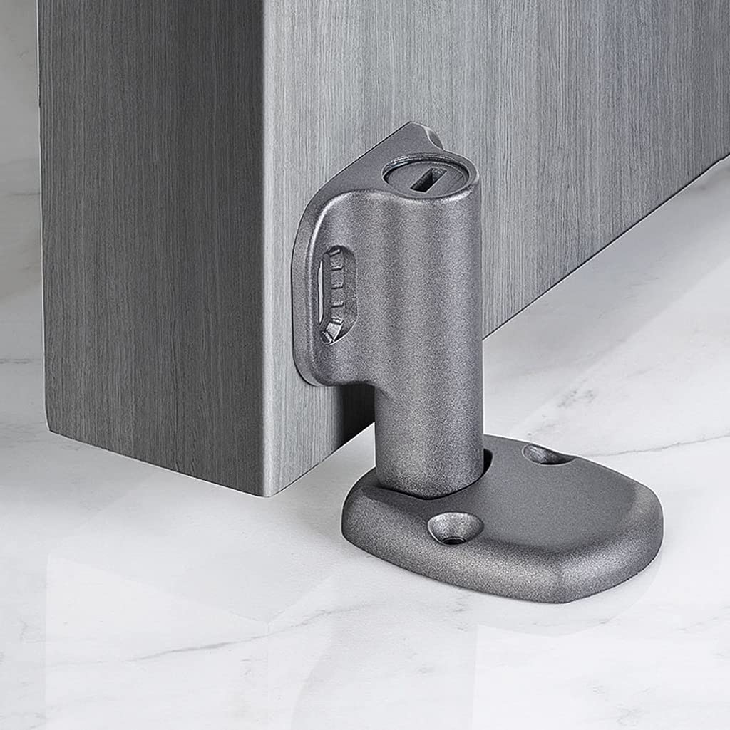 Nvsfzgiyg Nero 1Pc Zinc Alloy Door Stops Stopper Holder Toilet Hidden Doorstop Furniture Hardware(Nero)