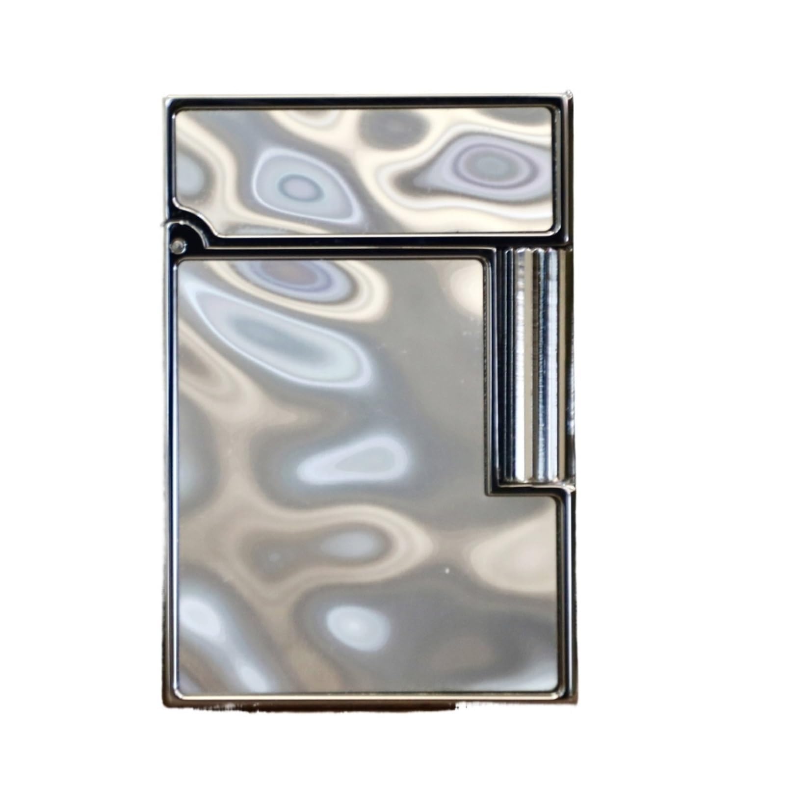 Short Flip-top Butane Lighter Vintage Grinding Wheel Soft Flame Inlay Craft Gift for Men C5