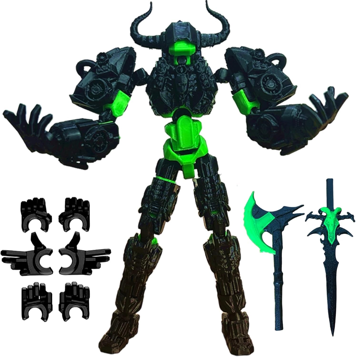 Cattle Titan 13 T13 Action Figure, Dummy 13 3D Printed Toy Assembly Completed Multi-Articulated Mobile Robot with Full Articulation, Happy 13 Nova 13