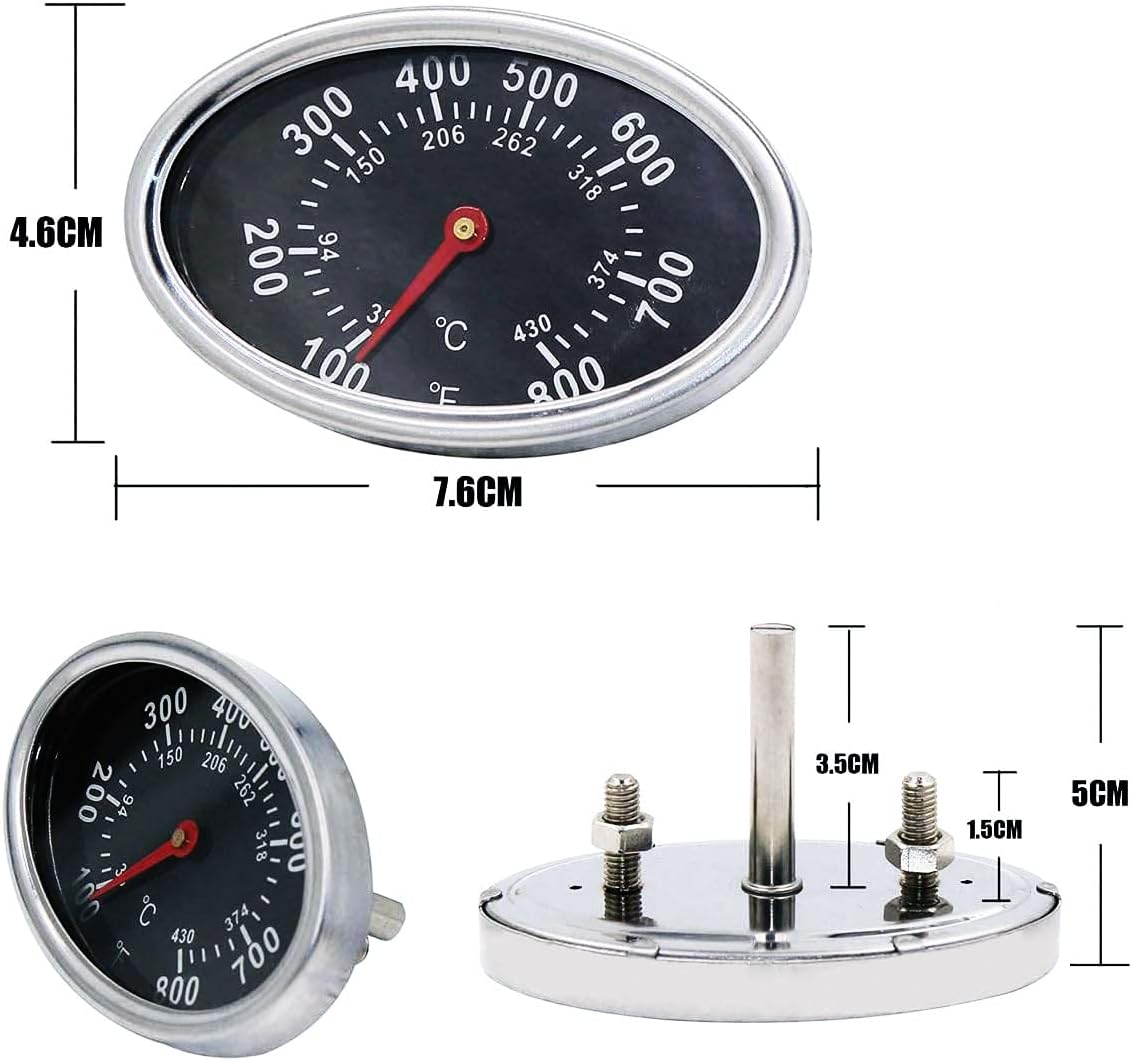 Hisencn Replacement Reapir Kit for Charmglow 720-0234, Nexgrill 720-0033, 720-0234, 720-0289, Kirkland 720-0025 Gas Grill Models, Heat Plate Shield Tent Flame Tamer, Burner Tube and Temp Gauge