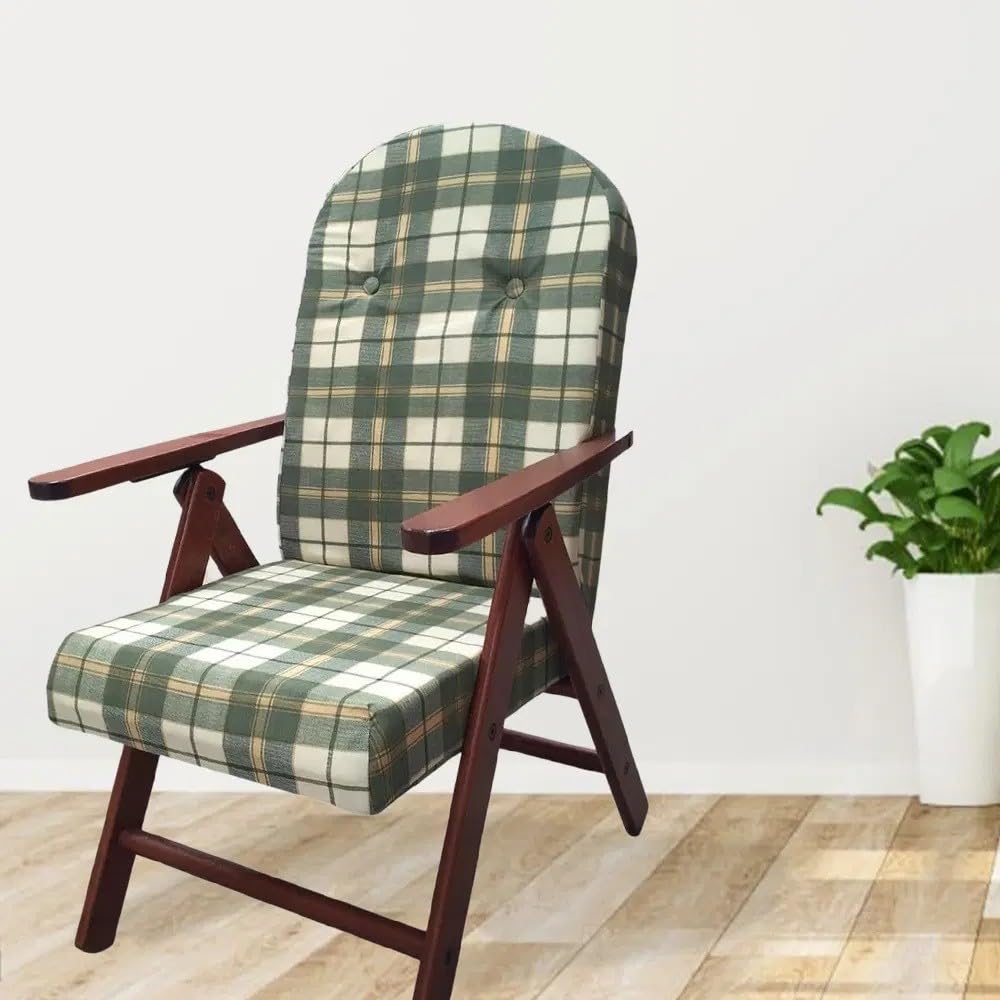 Home Funishing BUONOCORE Poltrona Campania imbotitta con Stuttura in legno tassuto verde