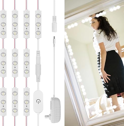 Miniatura 7 de Luces LED para espejo de tocador de maquillaje, mesa de tocador y espejo de baño, luces de maquillaje de estilo Hollywood, luces de maquillaje de 10