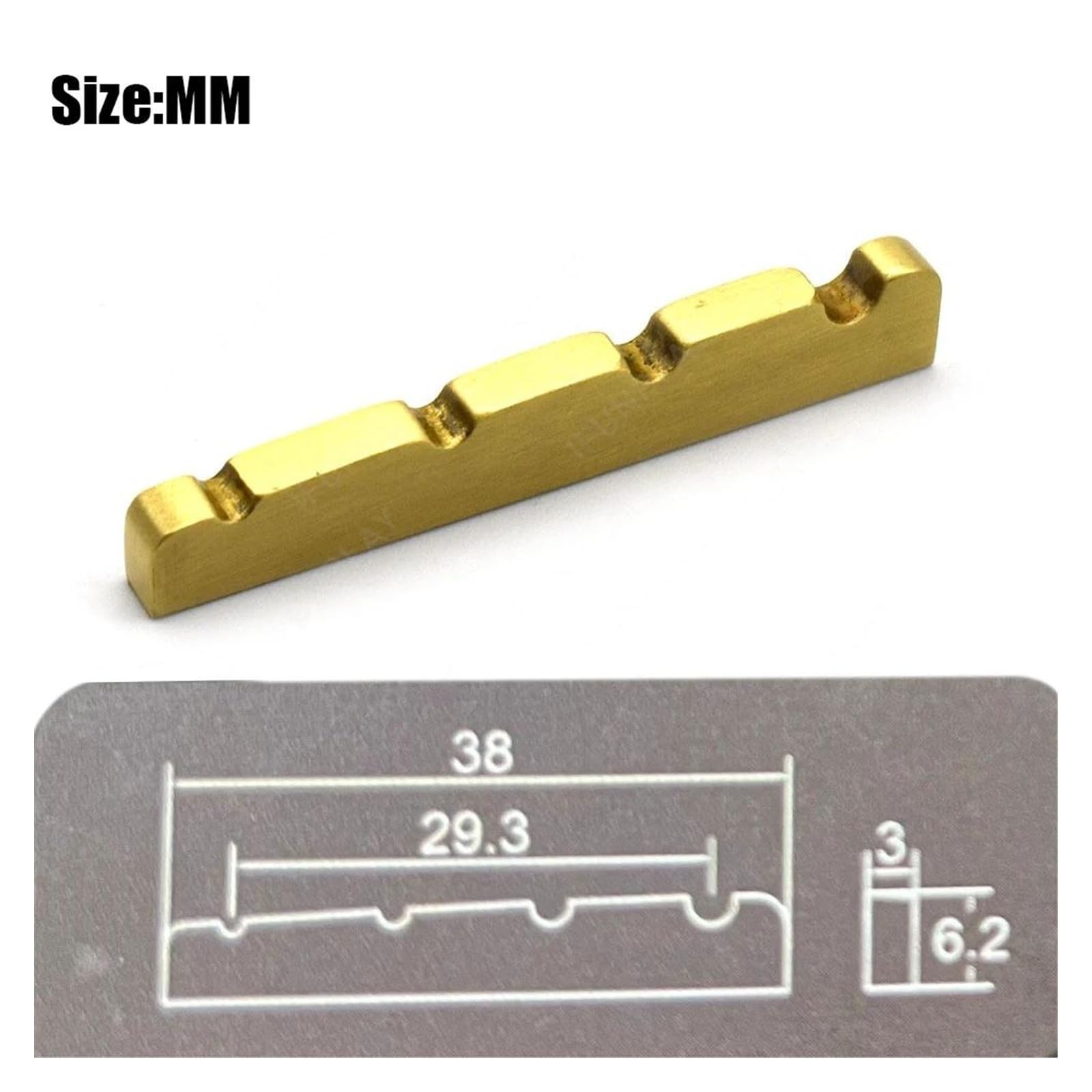 10 sztuk mosiężnych nakrętek mostka gitary elektrycznej basowej części zamienne 38MM