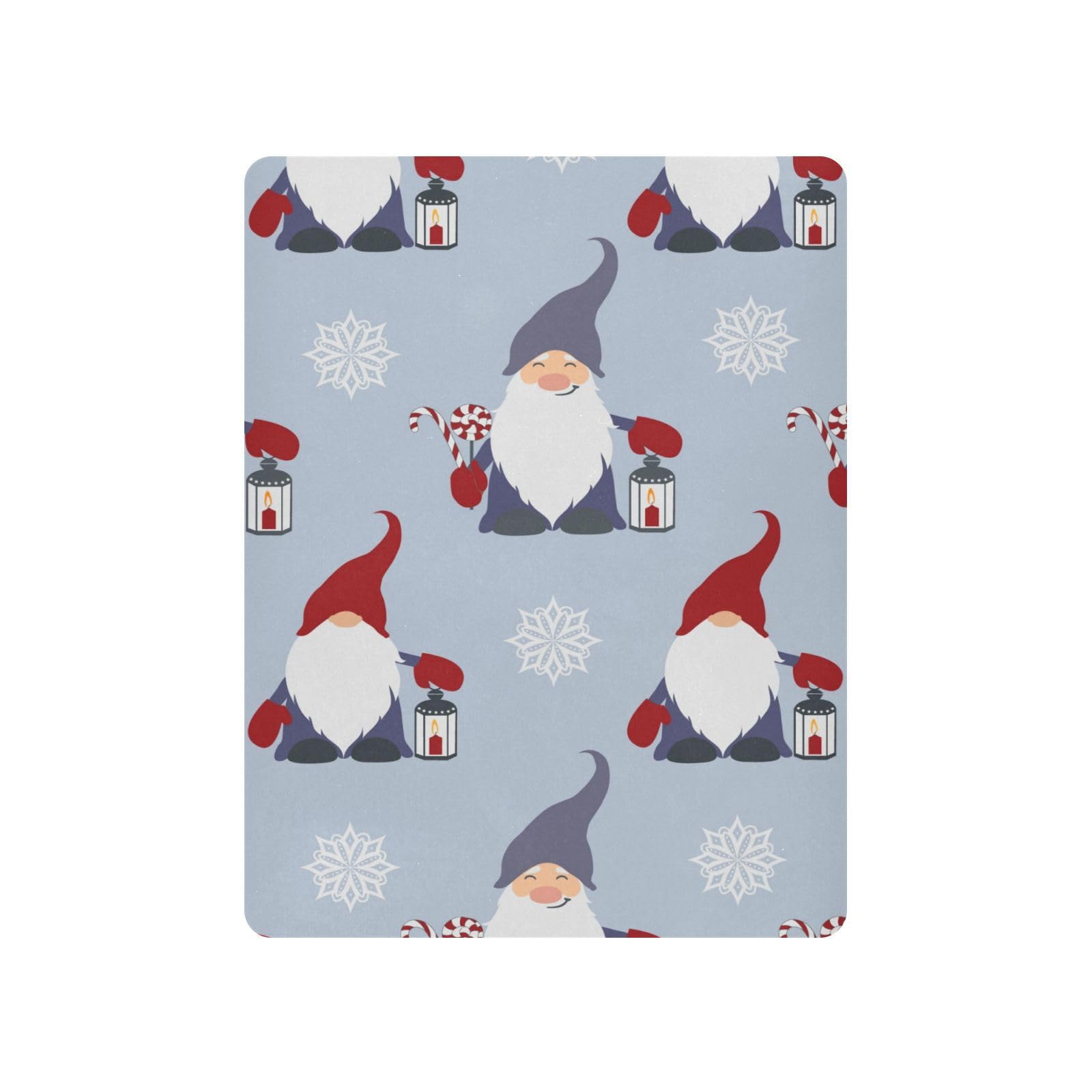 Moudou Christmas Gnome Playard Sheet for Boy Girls, Soft Breathable Fitted Toddler Sheet for Standard Playard Bed Mattress, 39 x 27 x 5 Inch