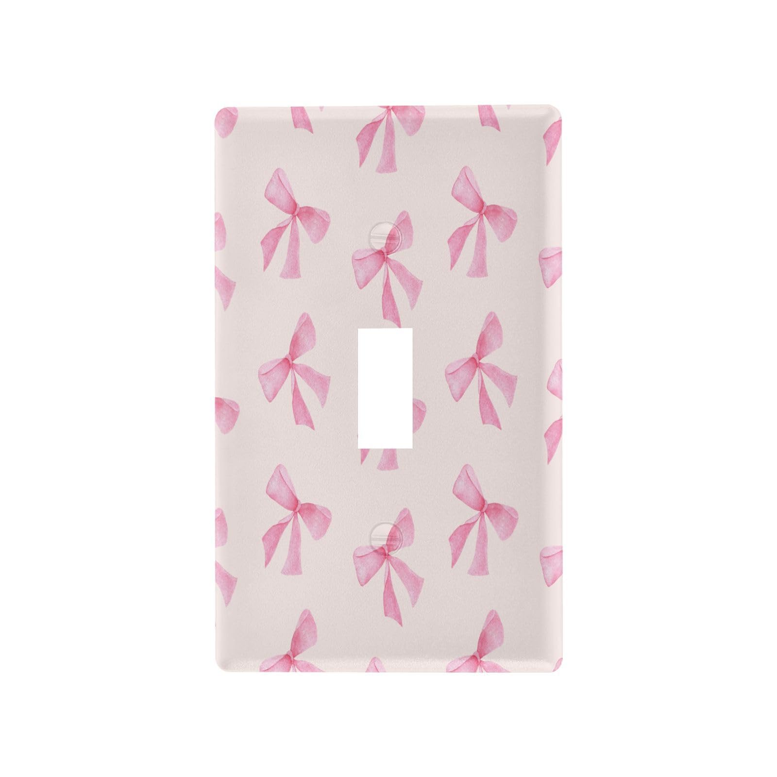 Blueangle Toggle Light Switch Wall Plate Cover - Pink Bow Light Switch Cover Decorative Outlet Cover Wall Plate, Size 1-Gang 4.53 x 2.76 Inch（232）-image-23