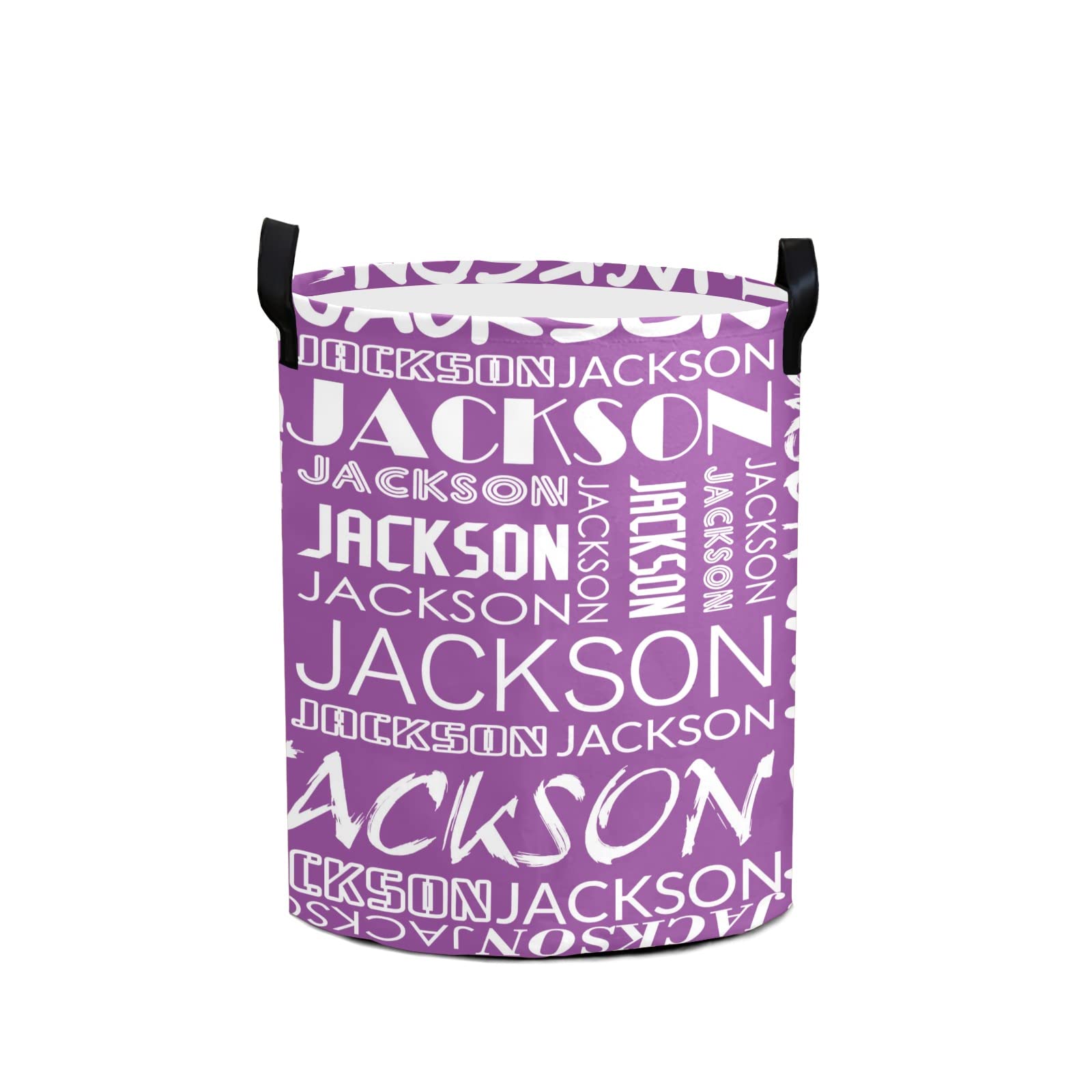 Personalized Laundry Basket Custom Lanudry Name Waterproof Laundry Hamper with Padded Handles for Kids Baby Family