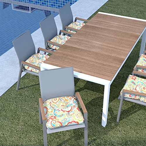 Lvtxiii Outdoor Seat Cushions Seasonal Tufted Chair Cushions, Patio Chair Pads For Dining Chairs, Office Armchairs And Garden Furniture Decoration (Round Back, 19”X19”X5”, Red Flower, 2 Pack) #TOP3