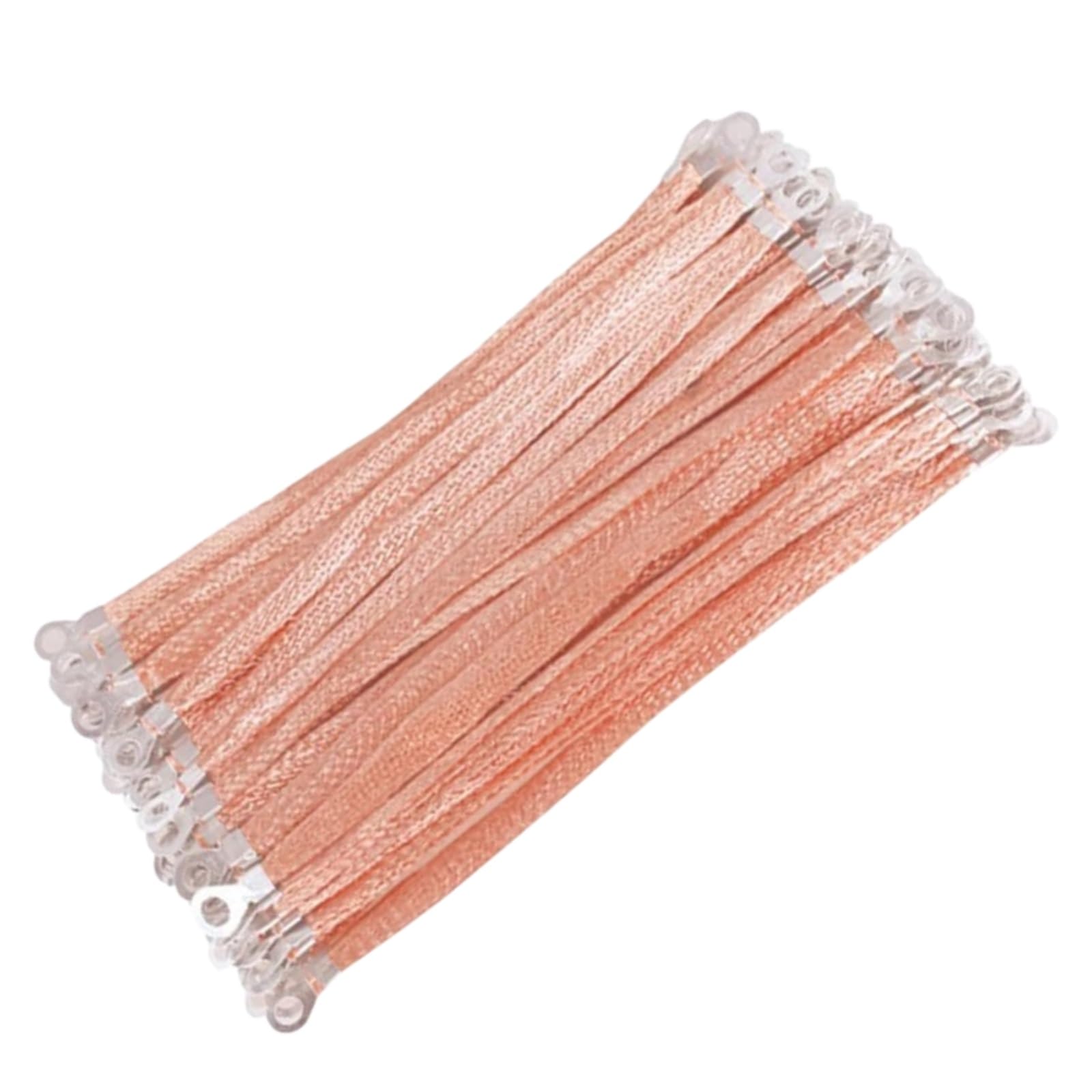 Przewód uziemiający z czystej miedzi, kabel w oplocie, 100 szt., 2,5 mm², otwór 8 mm, długość 200-300 mm