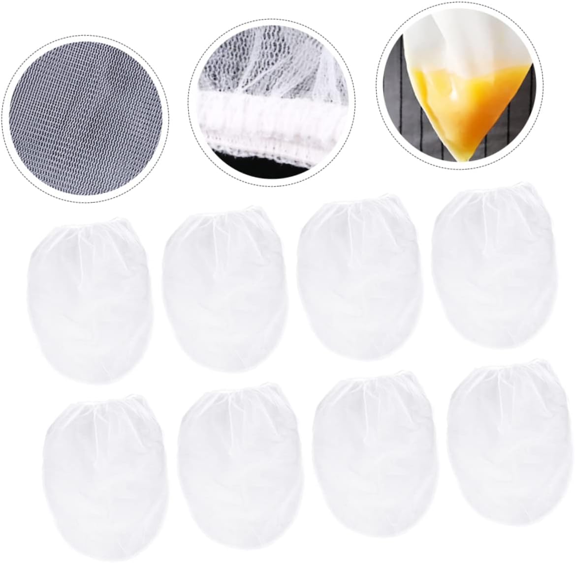 10pcs Drawstring Filter Bag for Oil Paint Durable Paint Strainers Efficient Mesh Filter Bags for Coating for Daily Filtration and Avoiding Waste Overflow