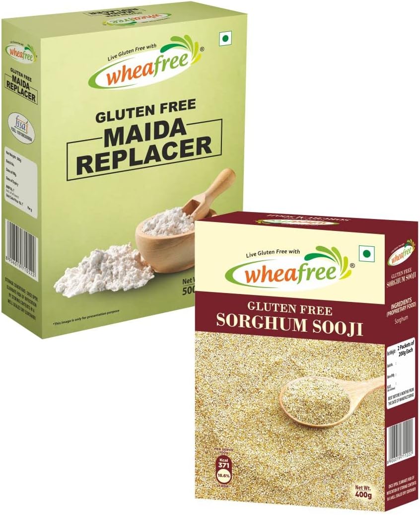 Gluten Free Sorghum Sooji (400g) & Maida Replacer (500g) Combo Pack