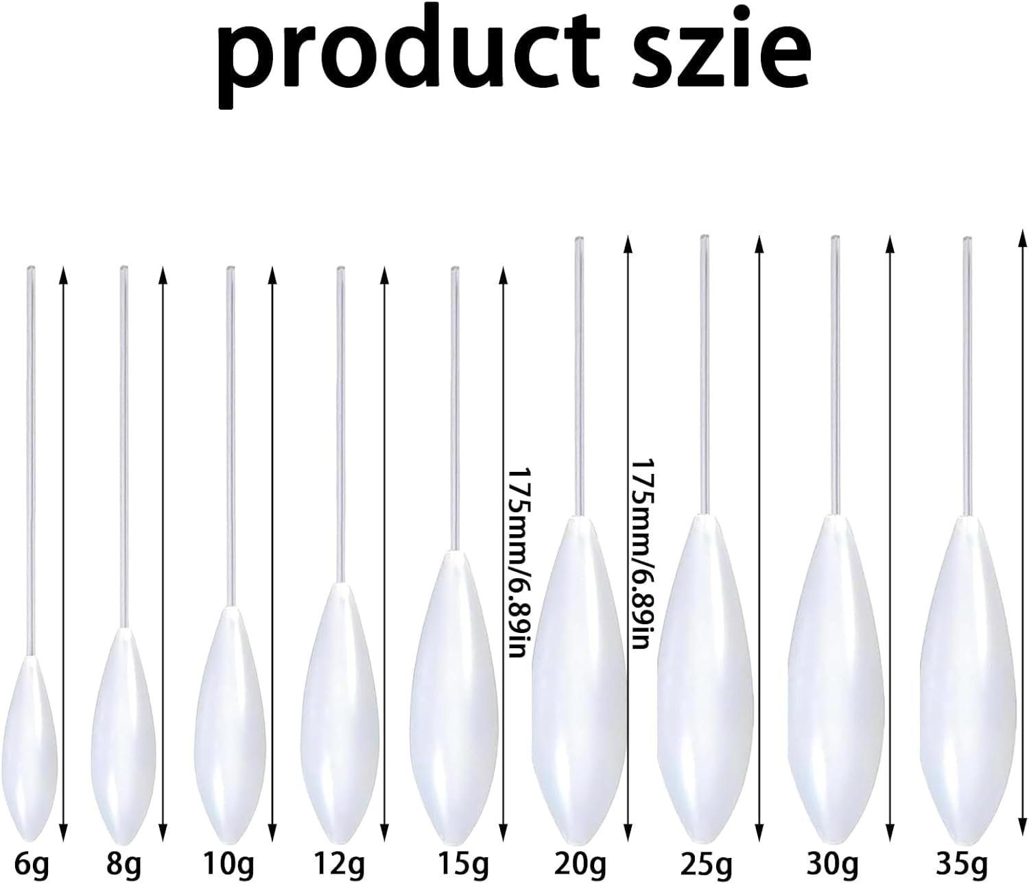 Sbirolino Sbirolino tonące, 9 sztuk, 6 g, 8 g, 10 g, 12 g, 15 g, 20 g, 30 g, 35 g, spławik na pstrągi, praktyczne akcesoria wędkarskie, spławik na pstrągi i spoons, pstrąga
