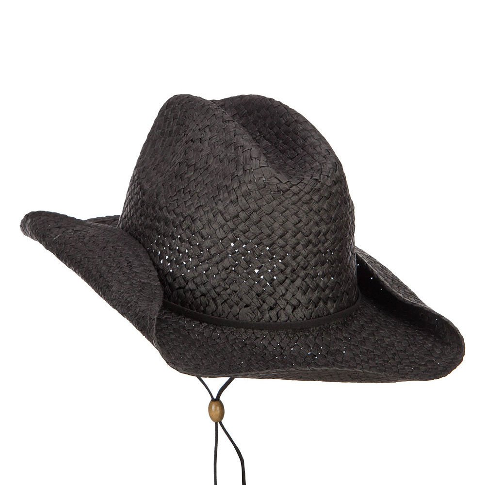 Mega Cap Western Toyo Cowboy Hat - Black OSFM