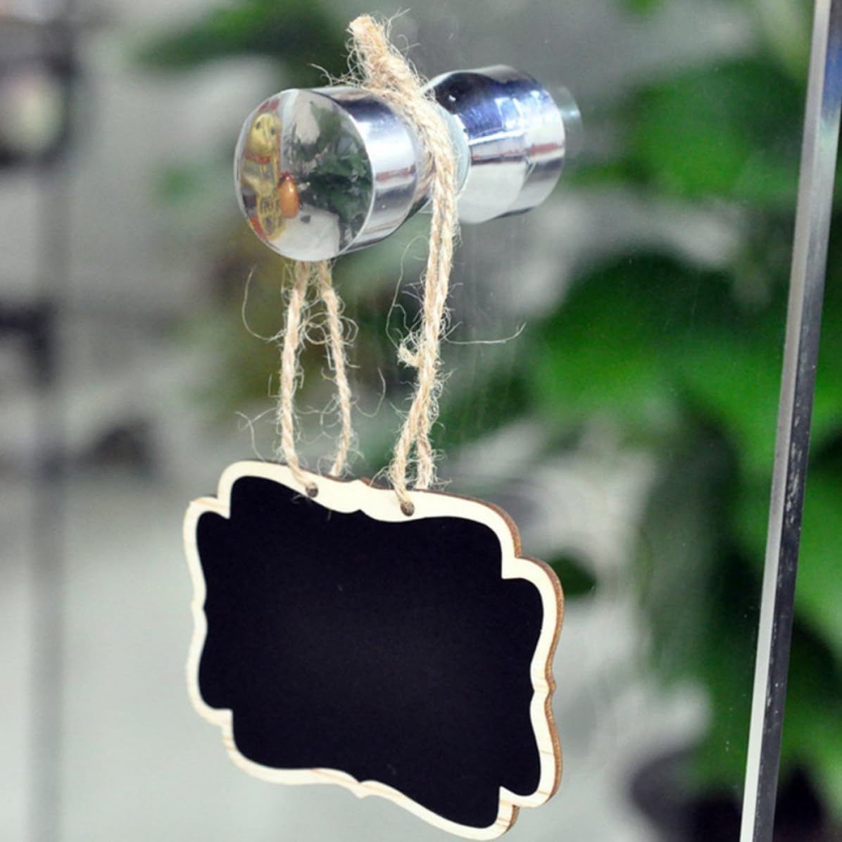 12pcs Mini Wooden Chalkboard Hanging Rope Sign for Messages and Tags