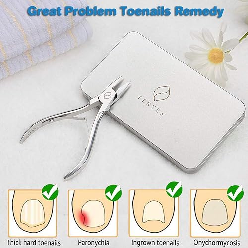 Miniatura 5 de FERYES Kit de 6 piezas de manicura para el cuidado de uñas, herramientas de eliminación de cutículas y cortaúñas  Cortador de uñas, pinza de