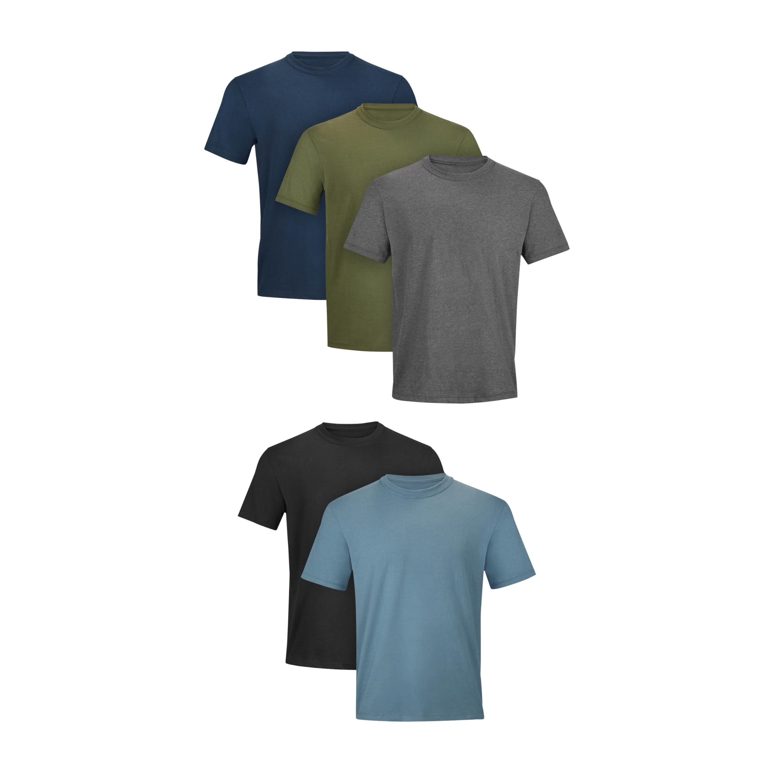 Men's Undershirt Crewneck 5-Pack— Midweight T-Shirts