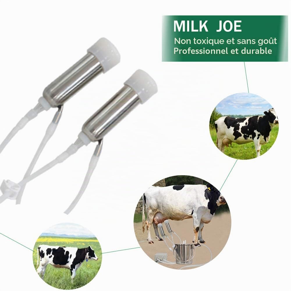 Machine à Traire pour Chèvres – Machine à Traire Portable avec Pompe à Vide Pulsée de 3 L, Seau en Acier Inoxydable 304 Mr Milker avec Clapet Anti-retour D'arrêt Automatique