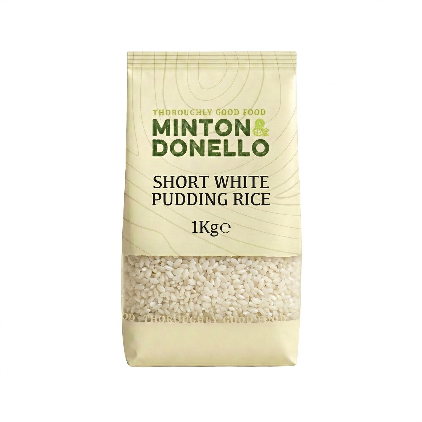 Minton & Donello Short White Pudding Rice 1kg Pack - Short Grain Rice for Creamy Pudding, Desserts, Risotto, Soups & Stews, Slow Cook Absorbs Flavour & Reults In A Soft Sticky Texture, Home Cooking