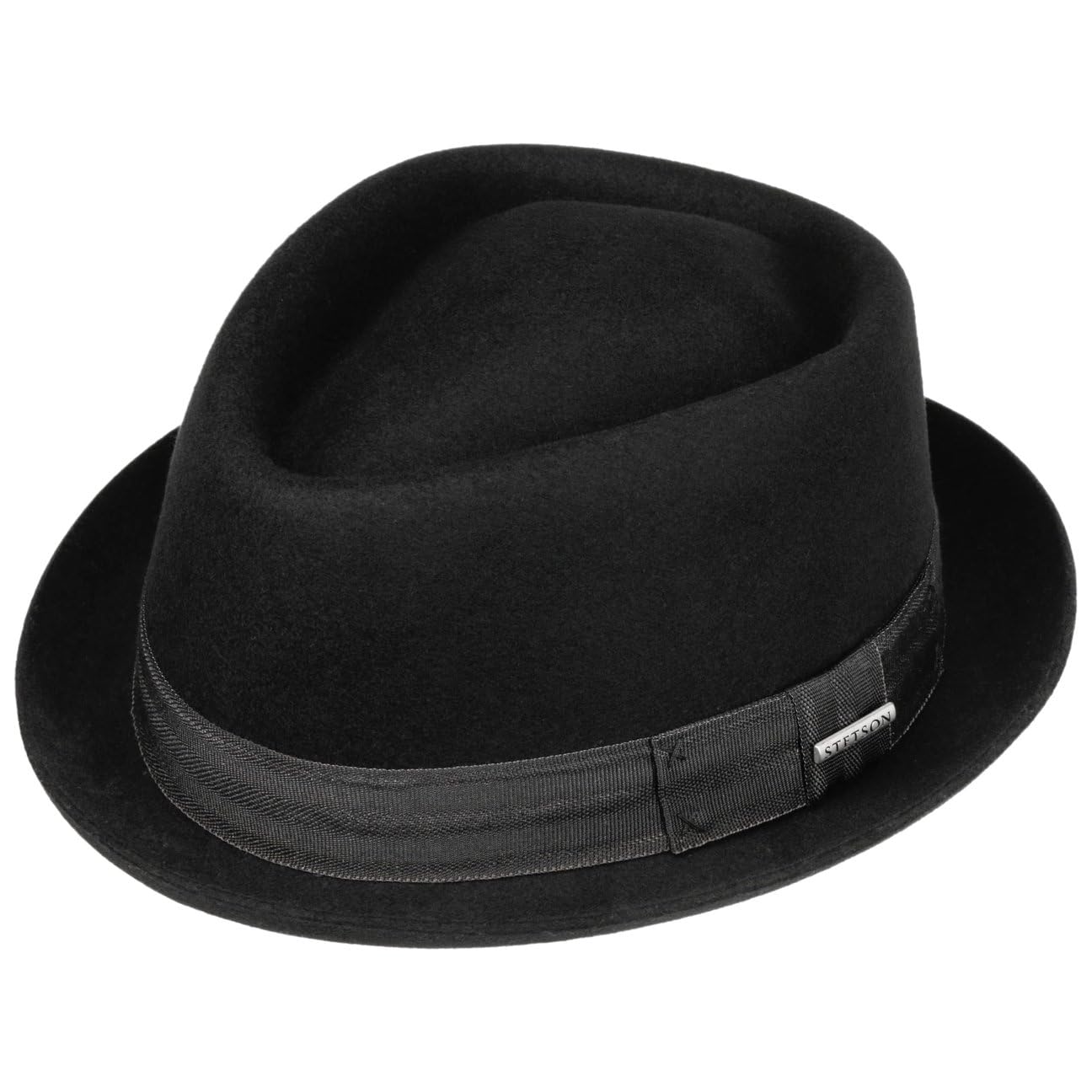 Stetson Classic Diamond Crown Sombrero Pork pie Fieltro de Lana Hombre Todo el ano